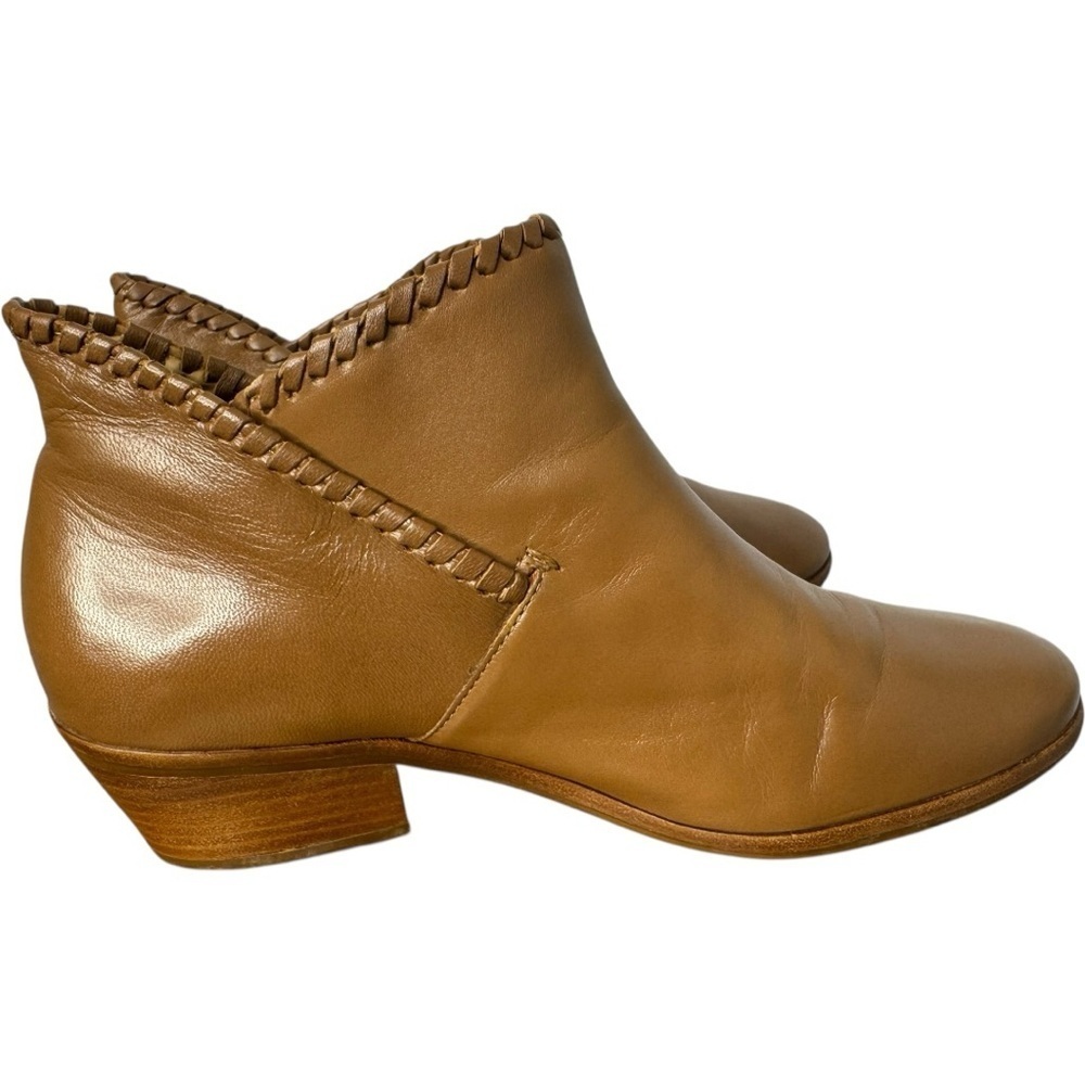 Jack Rogers Sadie leather Ankle Booties Boho Camel Brown Tan size 8 - Picture 3 of 12